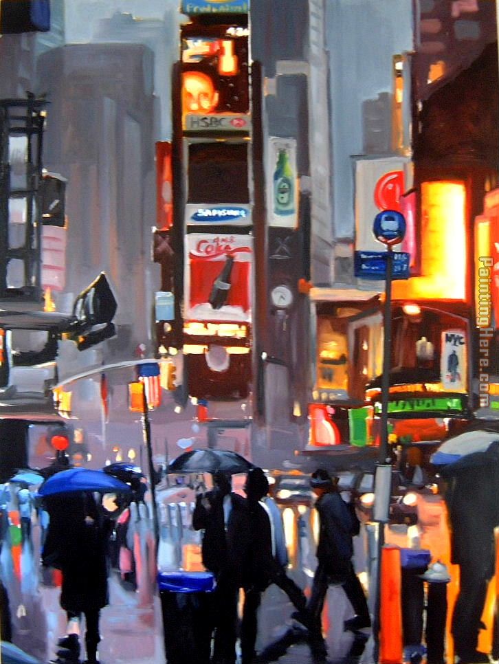 New York Pedestrians  by liam spencer painting - Unknown Artist New York Pedestrians  by liam spencer art painting